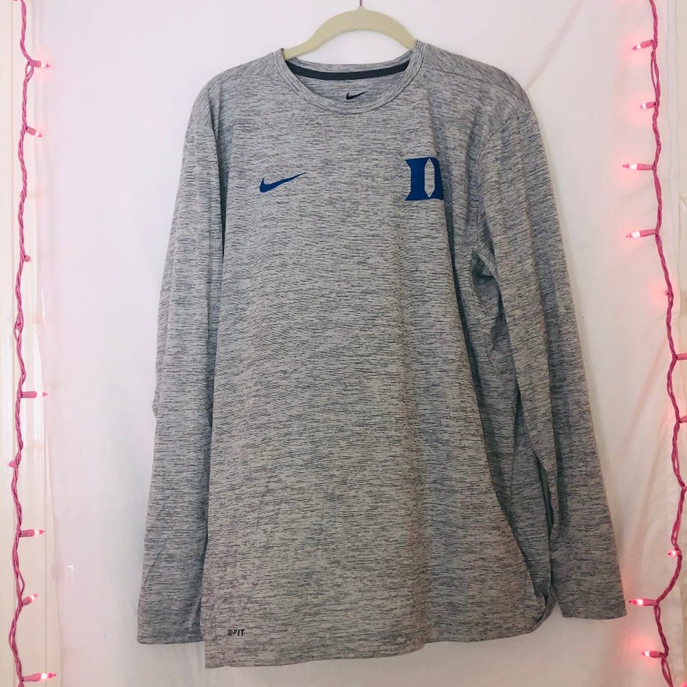 Nike Duke Heather Grey Long-Sleeve Tee